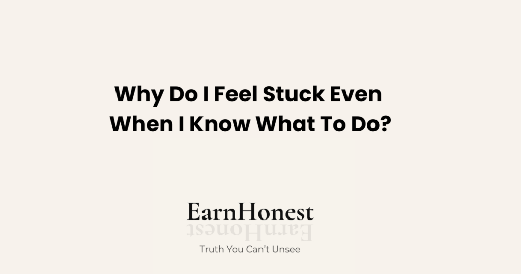 Why The Stuck Feeling Usually Does Not Disappear All At Once