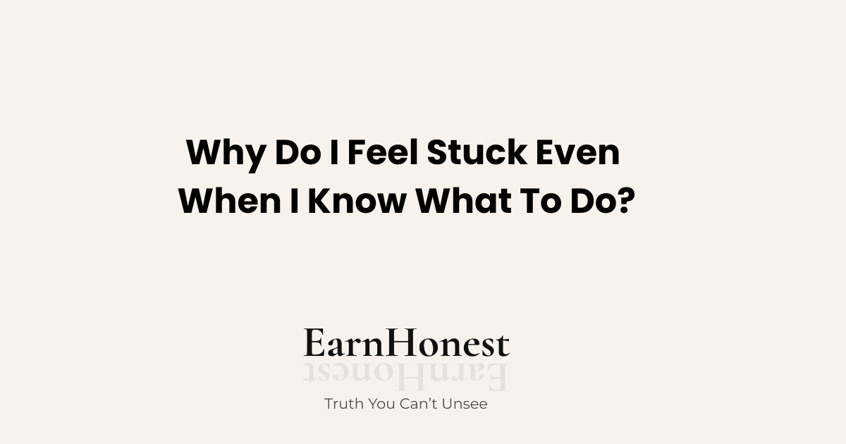 Why The Stuck Feeling Usually Does Not Disappear All At Once